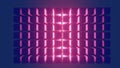 Synthwave vaporwave retro cyberpunk style glowing pink backlit cube background.