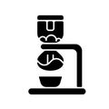 Syphon coffee maker black glyph icon