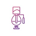 Syphon coffee maker outline icon. Siphon for preparing drink. Isolated vector stock illustration