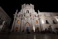 Syracuse Cathedral at night. Royalty Free Stock Photo