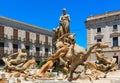 Diana fountain, Syracuse, Sicily, Italy Royalty Free Stock Photo
