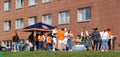 Syracuse, New York - October 15, 2022 - The college students tailgating before the football game Royalty Free Stock Photo