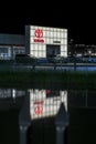 SYRACUSE, NEW YORK - SEP 05, 2019: Night View of TOYOTA Dealership Exterior