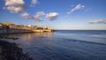 Syracuse Sicily. Day view on the beautiful seafront of Ortigia
