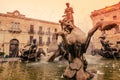 Syracuse, Sicily, Italy: Archimede Square Royalty Free Stock Photo
