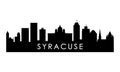 Syracuse skyline silhouette.