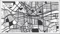 Syracuse USA City Map in Black and White Color in Retro Style. Outline Map Royalty Free Stock Photo