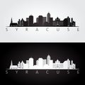 Syracuse USA skyline and landmarks silhouette