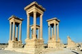 Syria. The ancient city of Palmyra. The tetrapylon