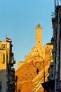 Syria. The citadel of Aleppo seen from the city Royalty Free Stock Photo