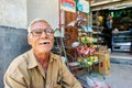 Syria. Damascus. Portrait of an old smiling man