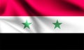 Syria flag blowing in the wind