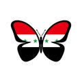 Syria flag butterfly design