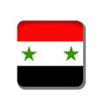 Syria flag button icon isolated on white background