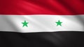 Syria flag waving in the wind