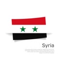 Syria flag in paper cut style. Creative background in syrian flag colors for holiday card design. National Poster. State syria