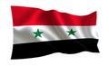 Syria flag. A series of `Flags of the world.` The country - Syria flag