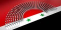 Syria flag - voting, parliamentary election concept - 3D illustration