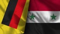 Syria and Germany Realistic Flag Ã¢â¬â Fabric Texture Illustration