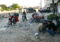 Syria, Latakia - November 4:Trade and repair of motorcycles.