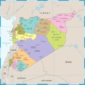 Syria Map - Detailed Vector Illustration Royalty Free Stock Photo