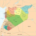 Syria Map - Detailed Vector Illustration