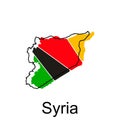 Syria map vector, map of Syria High-detail border map, illustration design template Royalty Free Stock Photo