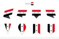 Syria national flag collection, eight versions of Syria vector flags