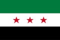 Syria Opposition. Interim Government flag of Syrian National Coalition. Official colors. Correct proportion. Vector Royalty Free Stock Photo