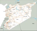 High detailed Syria road map with labeling. Royalty Free Stock Photo