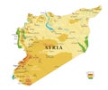 Syria physical map Royalty Free Stock Photo