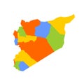 Syria political map of administrative divisions