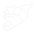 Syria political map of administrative divisions