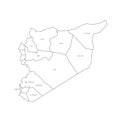 Syria political map of administrative divisions