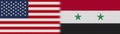 Syria and United States Of America Fabric Texture Flag