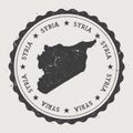 Syrian Arab Republic hipster round rubber stamp. Royalty Free Stock Photo