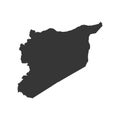Syrian Arab Republic map silhouette