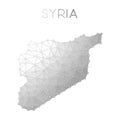 Syrian Arab Republic polygonal vector map.