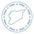 Syrian Arab Republic vector map sticker.