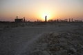 Syrian archeological site Palmyra at sunrise