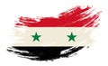 Syrian flag grunge brush background. Vector illustration.