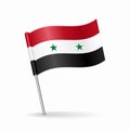 Syrian flag map pointer layout. Vector illustration.