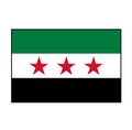 Syrian National Coalition Syrian Interim Government Flag Circle Vector Royalty Free Stock Photo