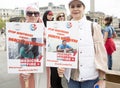 Syrian Rally in Trafalgar Square to support Medics Under Fire Royalty Free Stock Photo