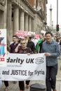 Syrian Rally in Trafalgar Square to support Medics Under Fire Royalty Free Stock Photo