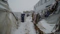 Syrian Refuge Camp in Lebanon at time of Snow Storm