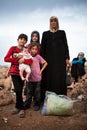 Syrian refugee family. Royalty Free Stock Photo