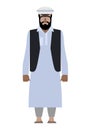 Syrian refugee. Resident of Pakistan national clothes. Afghanis