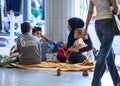 Syrian refugees at Keleti train station