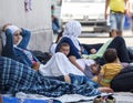 Syrian refugees at Keleti train station